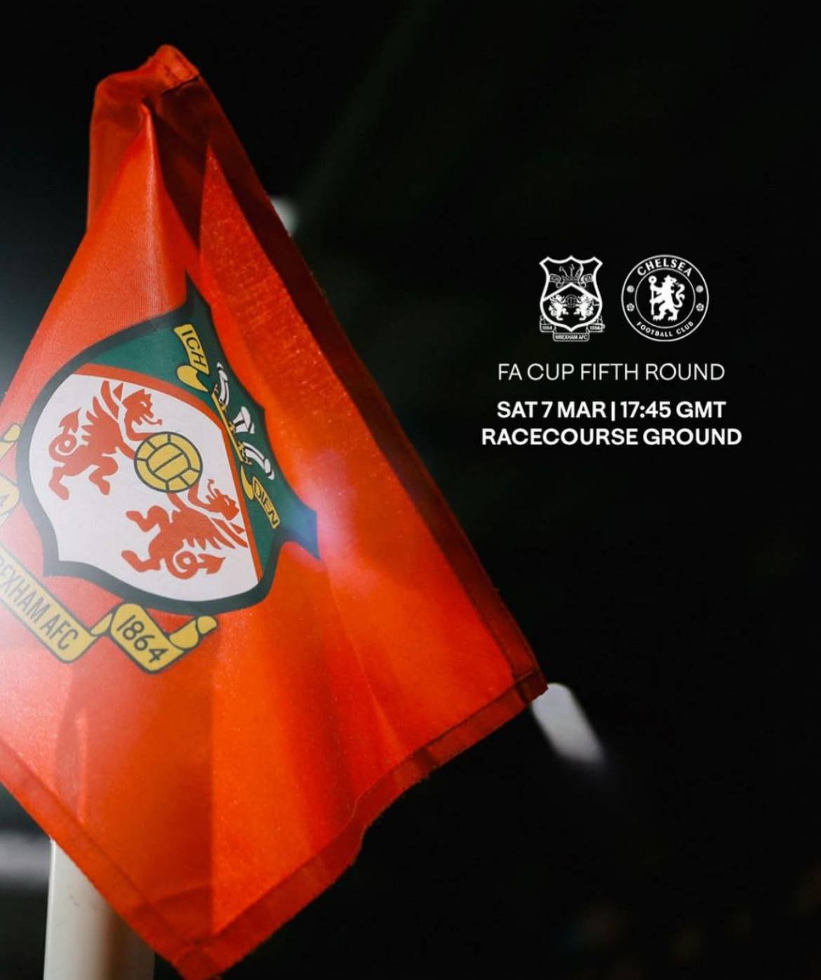 OFFICIAL: Chelsea will face Wrexham [a] in the FA Cup fifth round on Saturday 7th March 2026 at 5.45...
