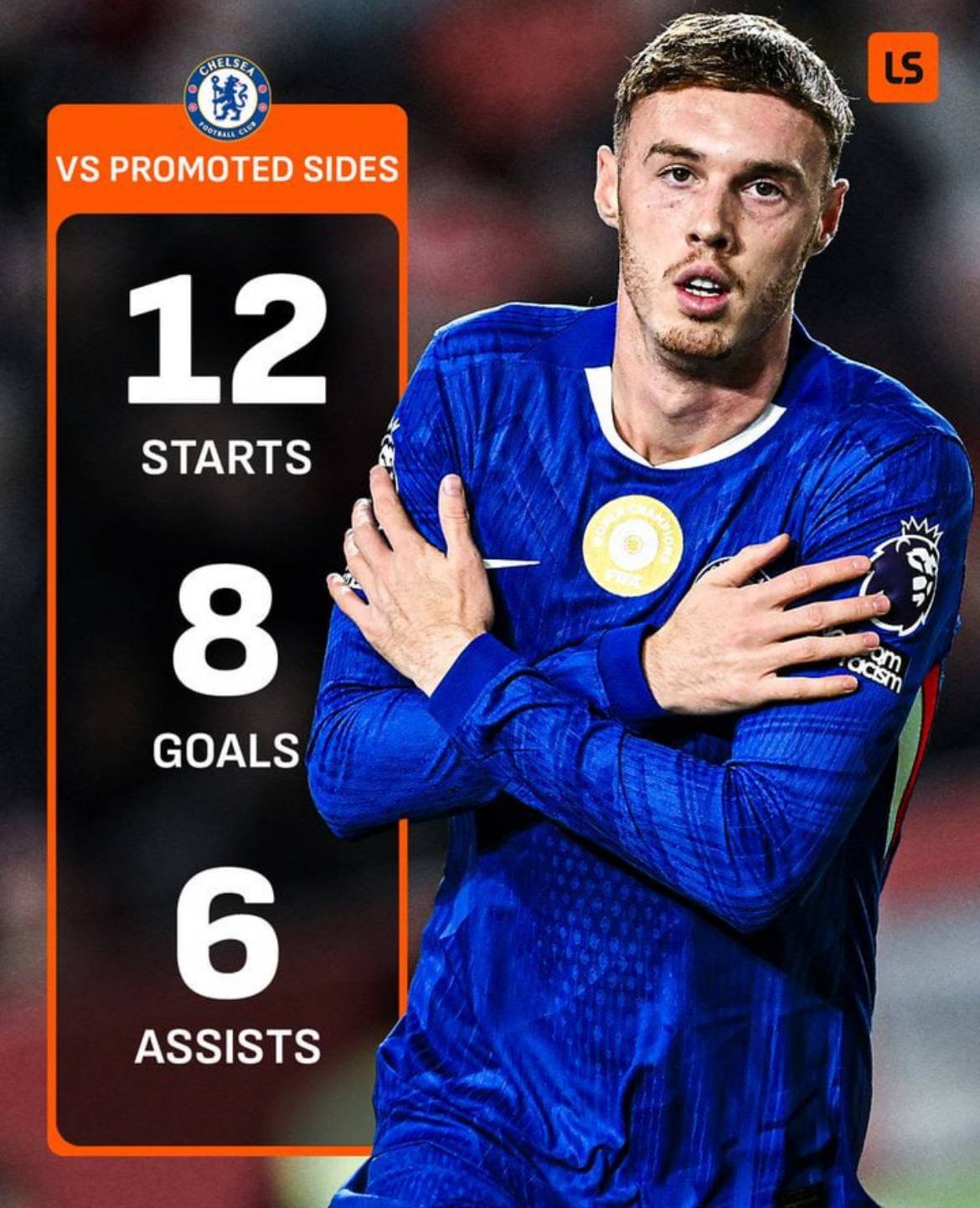 Cole Palmer is lethal π promoted sides in the Premier League! π₯Άπ₯
Burnley is up next for Chelsea...