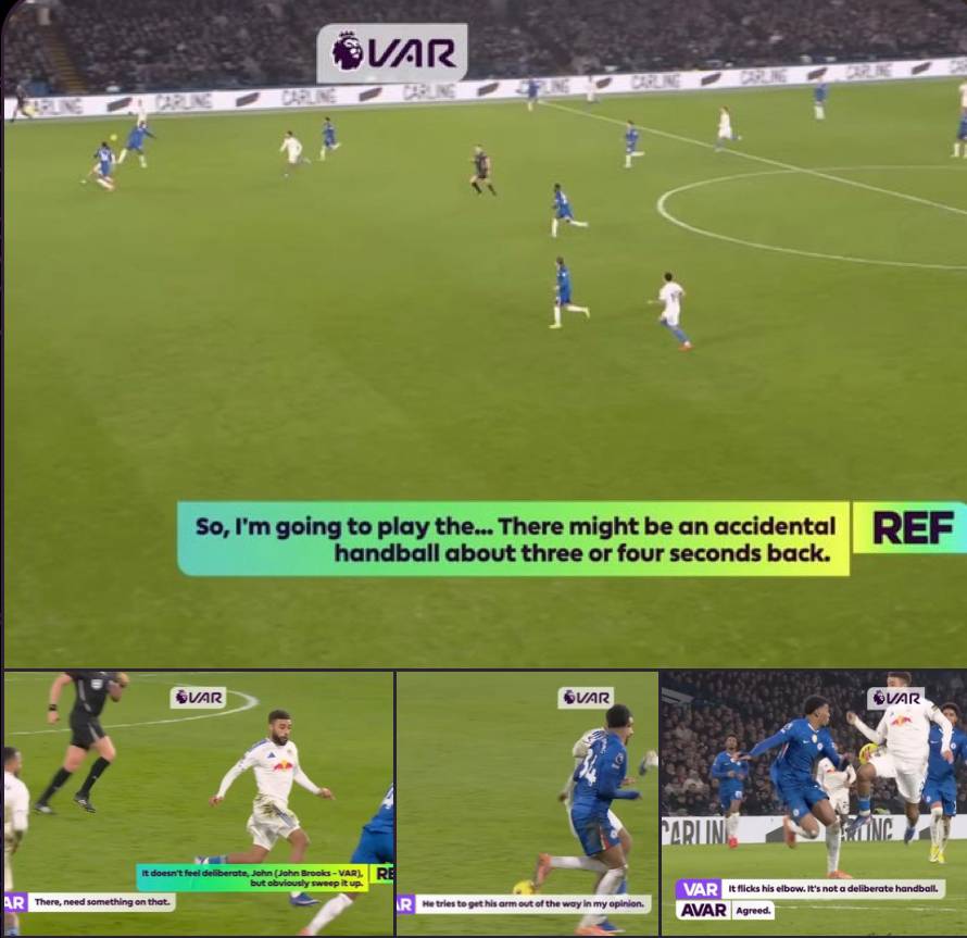 🚨❗️📺VAR have released the audio of the Leeds goal which was given after handball in the build up....