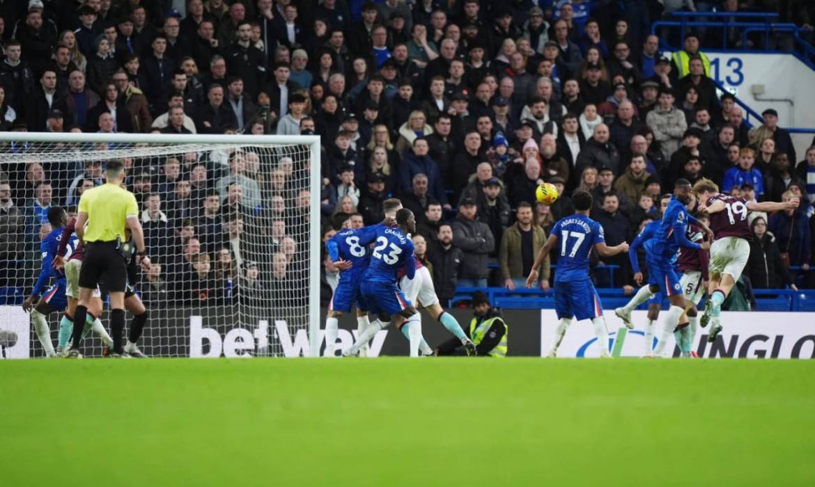 A clue to who the player who did not mark Flemming for Burnley's equaliser.. Andrey Santos went and...