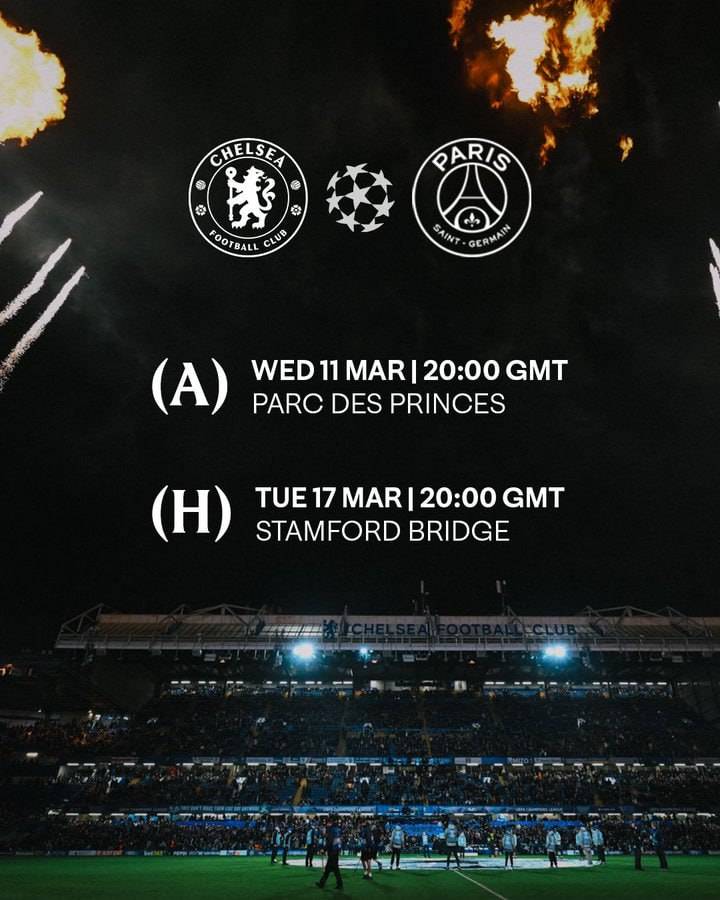 ICYMI: Confirmed dates for PSG. ๐ซ๐ท
#CFC | #Chelsea
๐ฒ @CFC_ChelseaFC