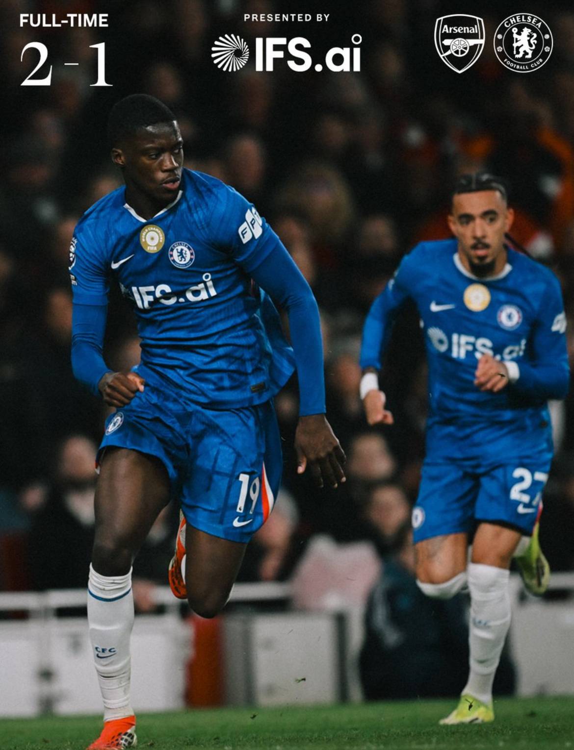 Full-time.

#CFC | #ARSCHE

@CFC_ChelseaFC