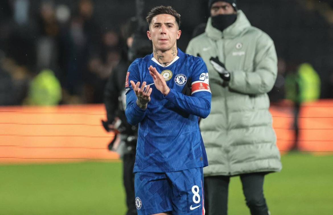๐ The next game Enzo Fernandez captains the side, it will be for the 50th time he has worn the armb...