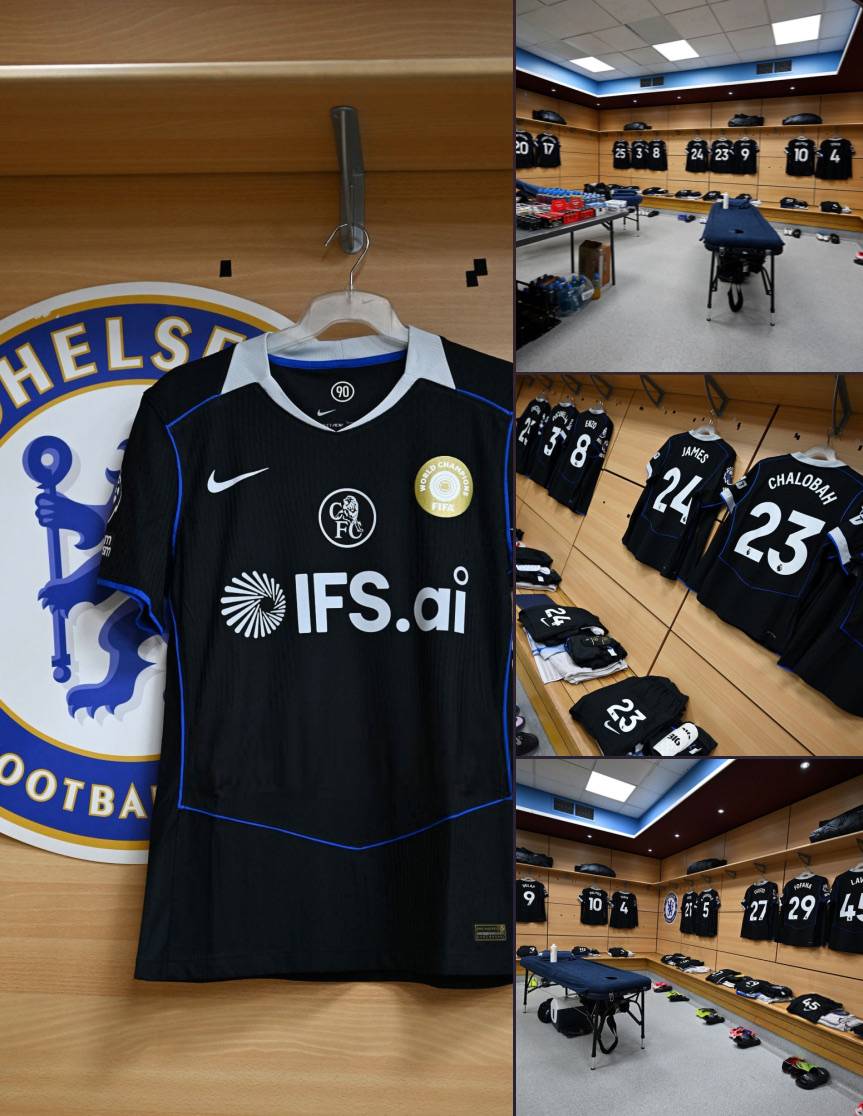 Away dressing room ⚫️

#CFC | #Chelsea

📲 @CFC_ChelseaFC