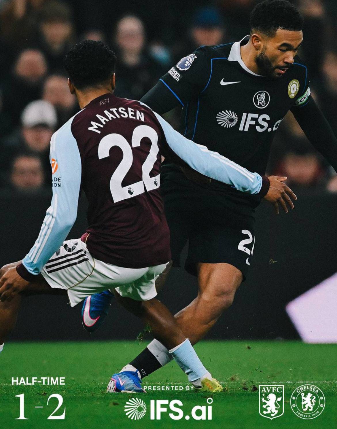 Up at HT! ✊

#CFC | #Chelsea | #AVLCHE 

📲 @CFC_ChelseaFC