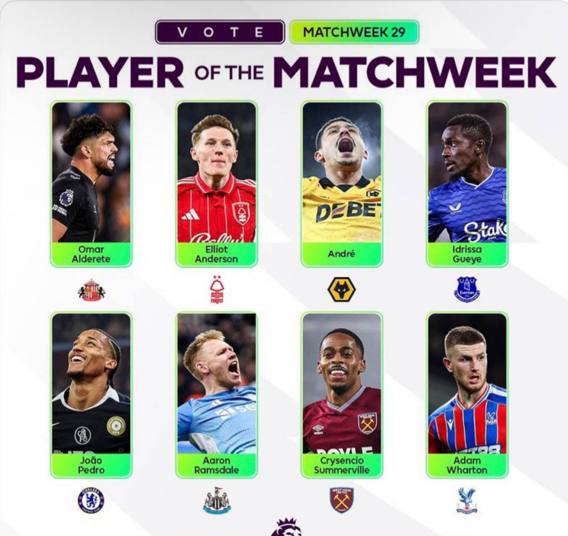 ⚽️⚽️⚽️
Joao Pedro is unsurprisingly up for #PL Player of the Matchweek!
🗳 Tap to Vote!
#CFC |...