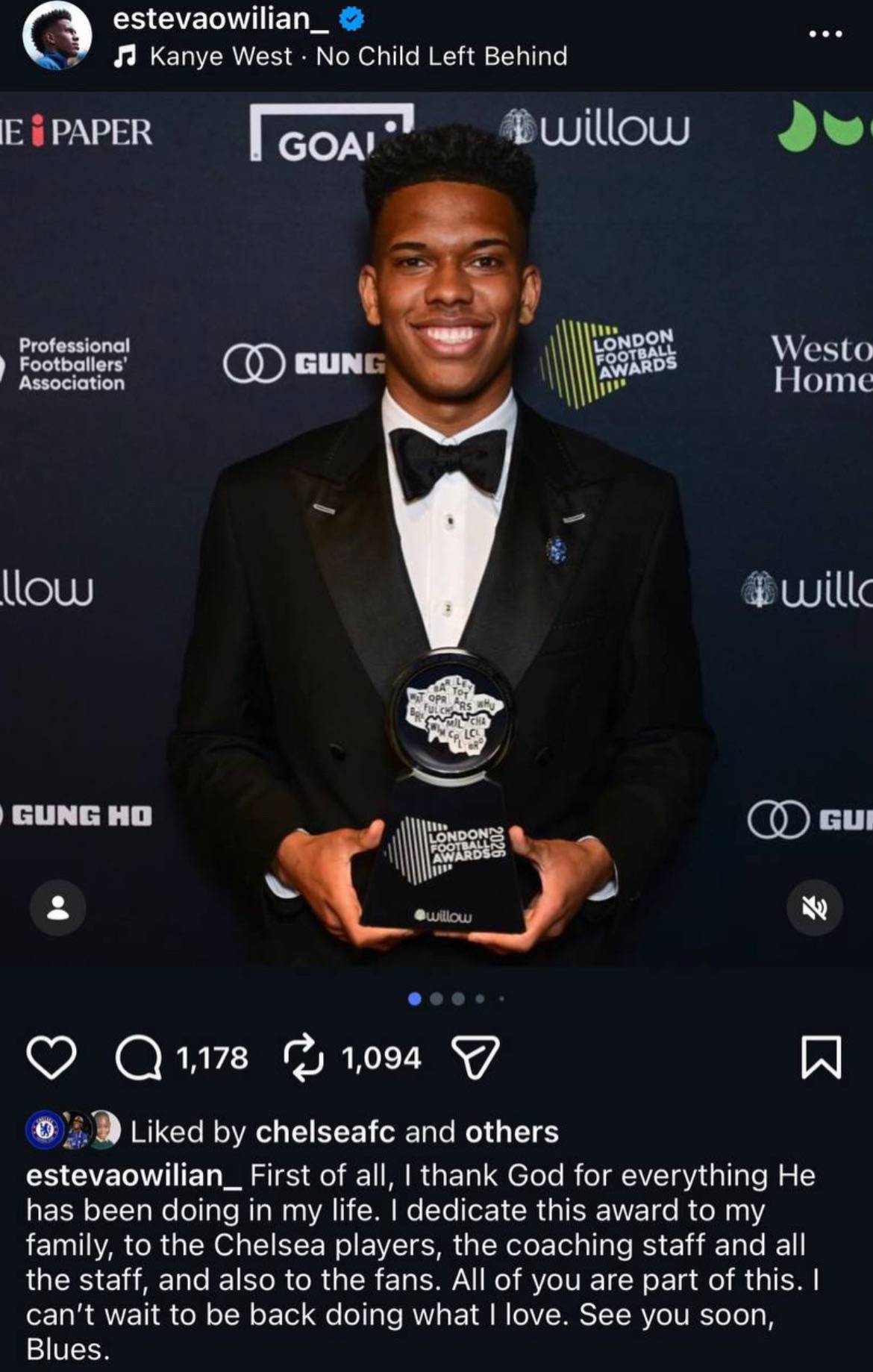 Estevao Willian on IG ๐
#CFC | #Chelsea
๐ฒ @CFC_ChelseaFC