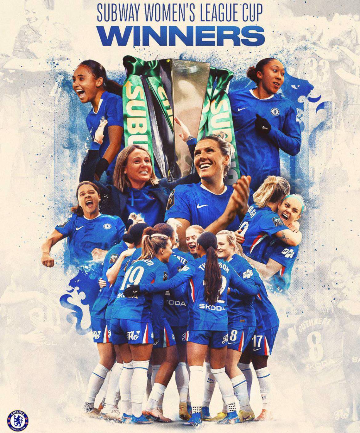 BACK-TO-BACK WINNERS OF THE SUBWAY WOMEN'S LEAGUE CUP!! ๐
#CFC | #Chelsea | #CFCW
๐ฒ @CFC_Chelse...