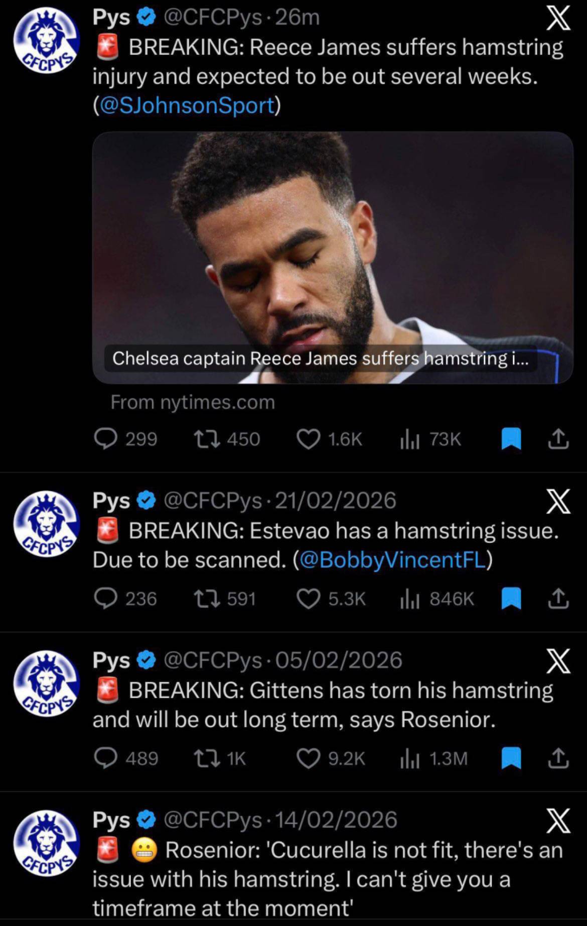Hamstrings 🫣😐

#CFC | #Chelsea

📲 @CFC_ChelseaFC