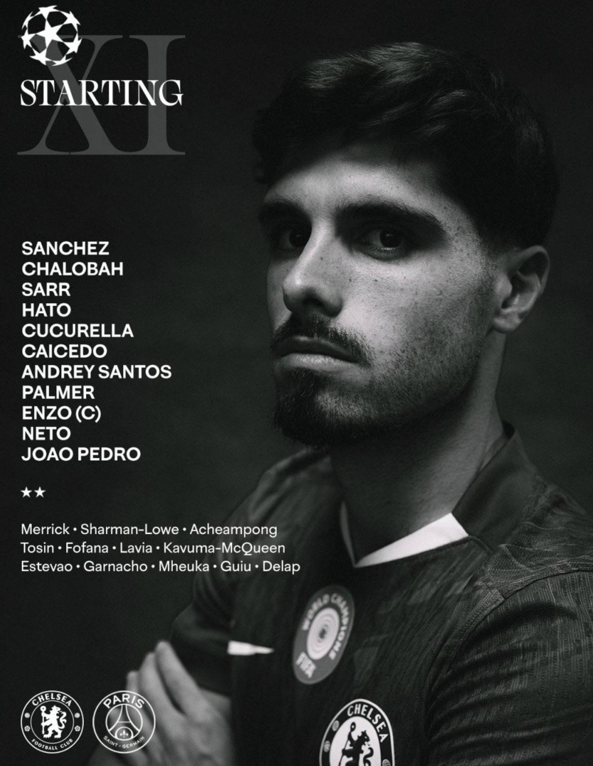 Our XI tonight! ๐
#CFC | #Chelsea | #UCL
๐ฒ @CFC_ChelseaFC