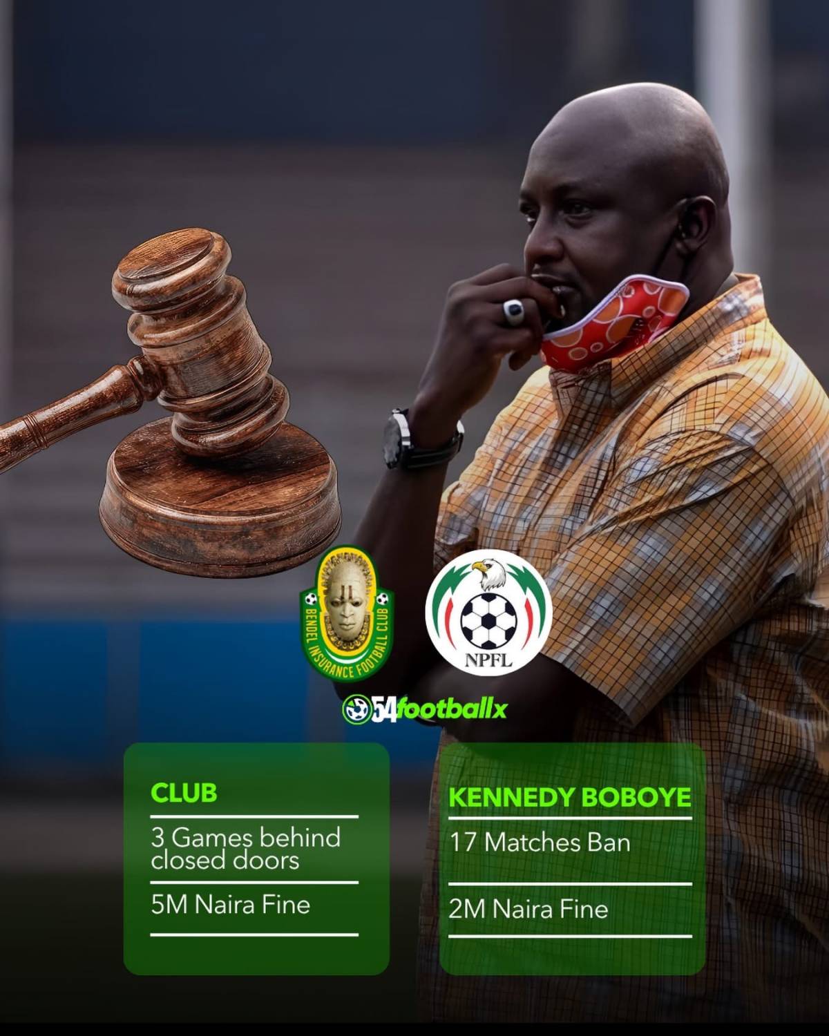 The #NPFL26 disciplinary hammer falls on Bendel Inurance and Kennedy Boboye following the series of...