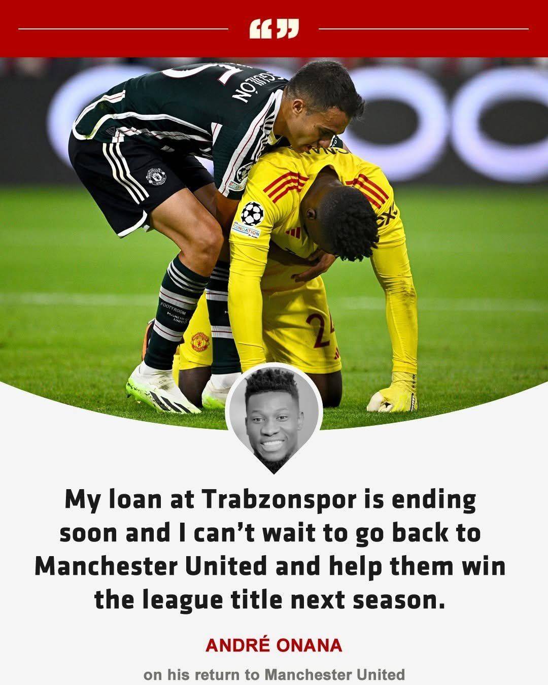 Onana said this keh 😂😂