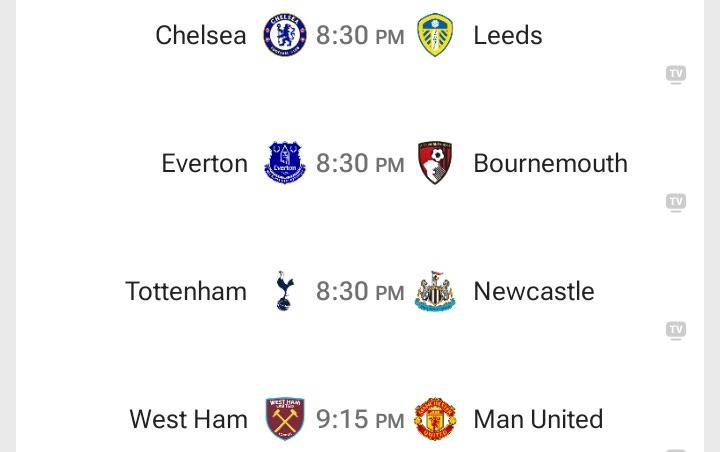 Which of this games are you watching tonight and which team will you be supporting?
Me: Leeds and M...