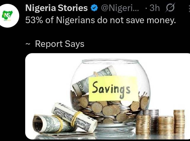 No be who get money go save money??