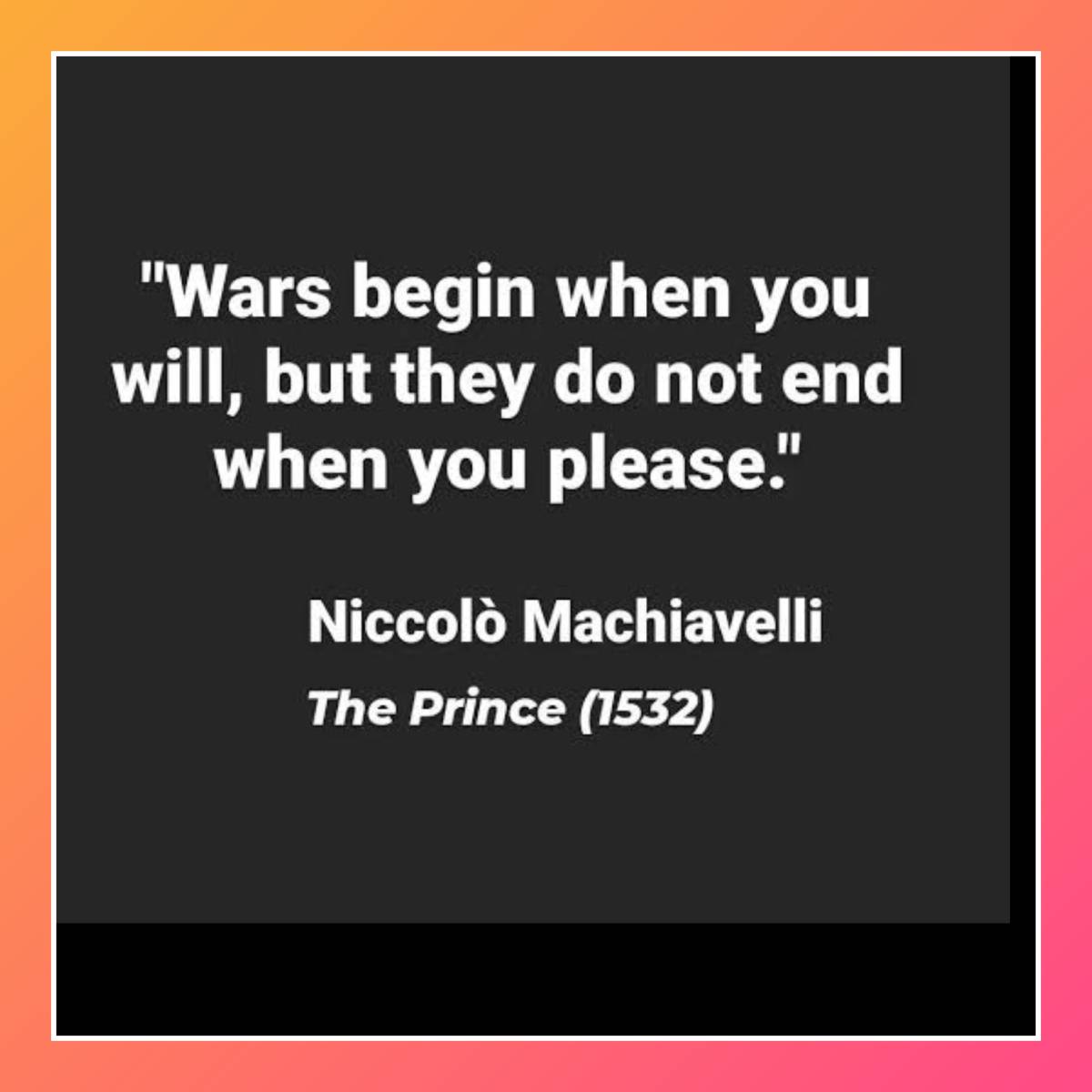 The quote highlights that while initiating a conflict is a choice, controlling its duration, escalat...