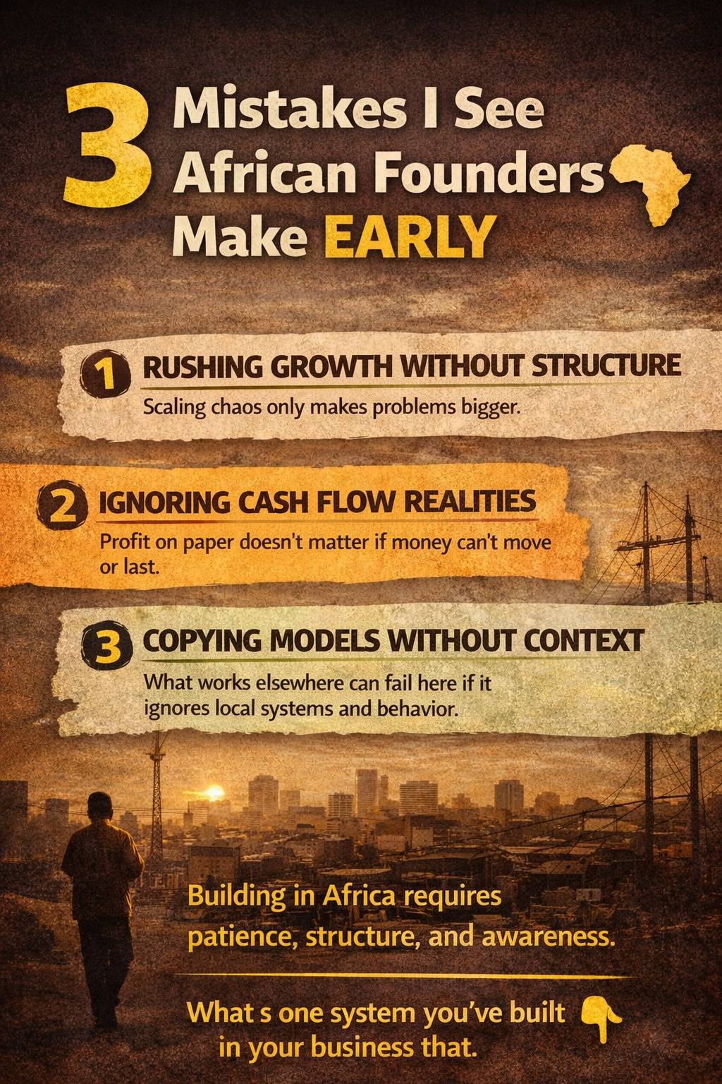 3 Mistakes I See African Founders Make Early
Most business failures don’t come from lack of effort....