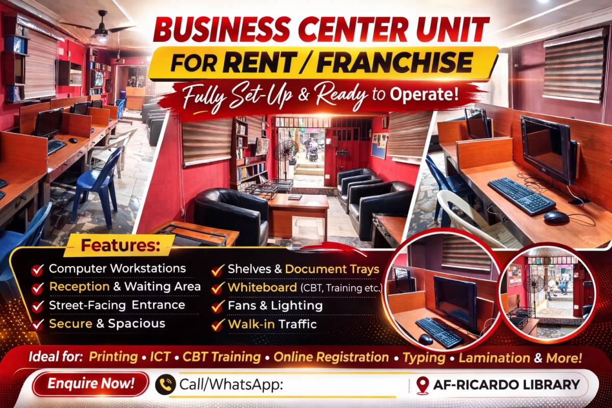 ๐ BUSINESS CENTER FOR RENT / FRANCHISE โ READY TO RUN
Are you looking to run your own Business Cen...