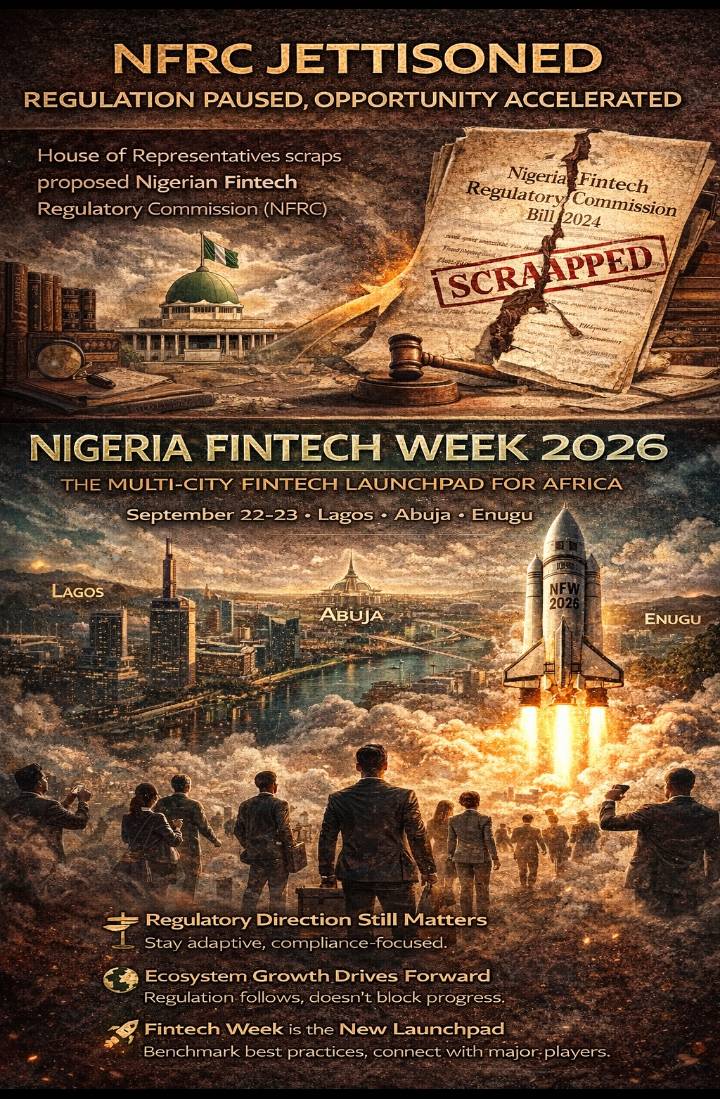Nigerian Fintech Regulatory Commission (NFRC) was cancelled by the House of Representatives, but opp...