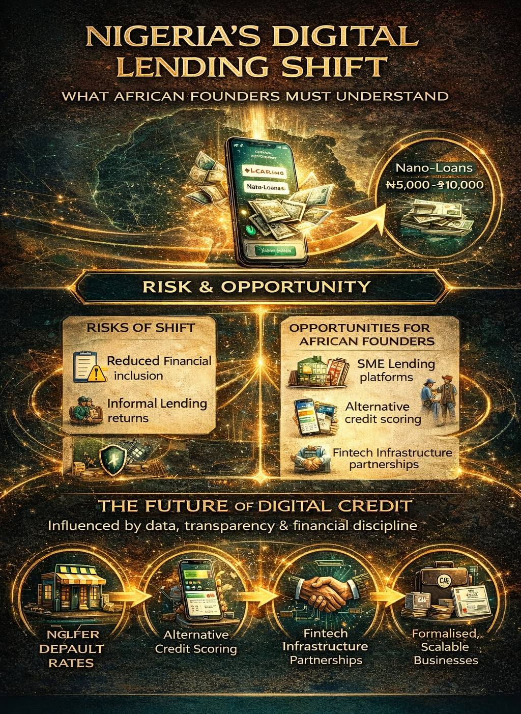 Nigeria’s loan-app model is shifting. Digital lenders are moving away from **₦5k–₦10k nano-loans** t...