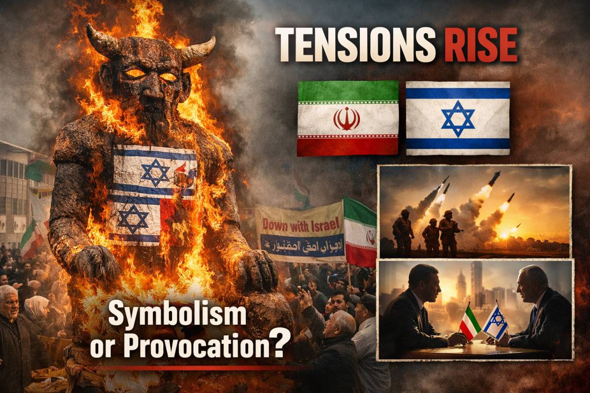 Rallies in Iran marking the 1979 revolution included the burning of a statue bearing Israeli symbols...