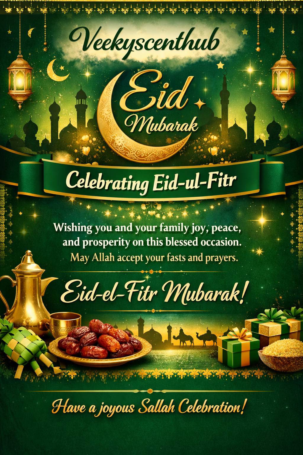 Happy Eid Mubarak
Smell rich, fresh and unforgettable.
#veekyscenthub
#holidays