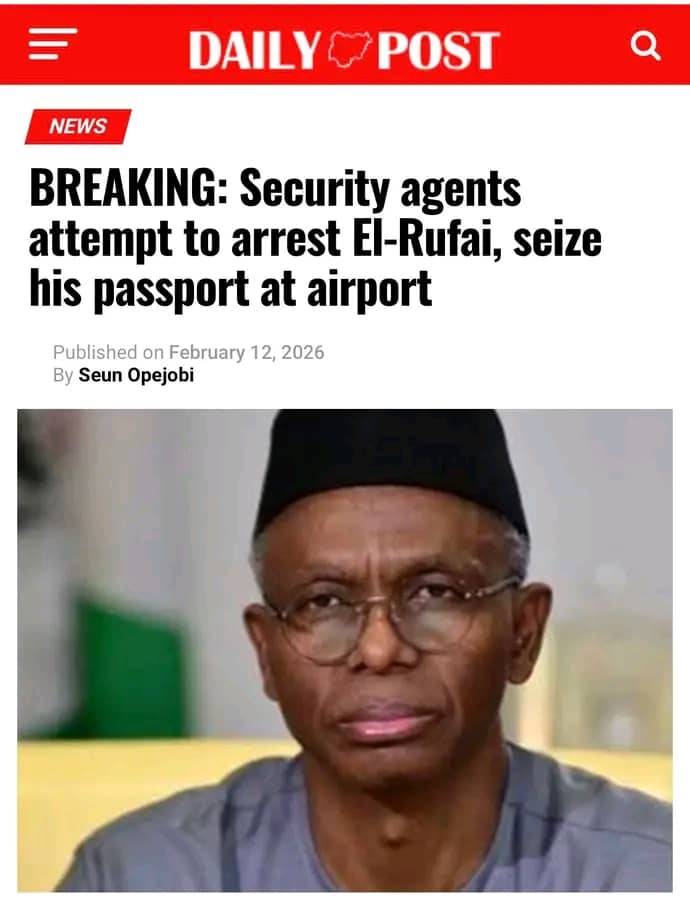 BREAKING: EFCC Allegedly Attempts to Arrest El-Rufai at Airport, Seizes Passport
#Elrufai