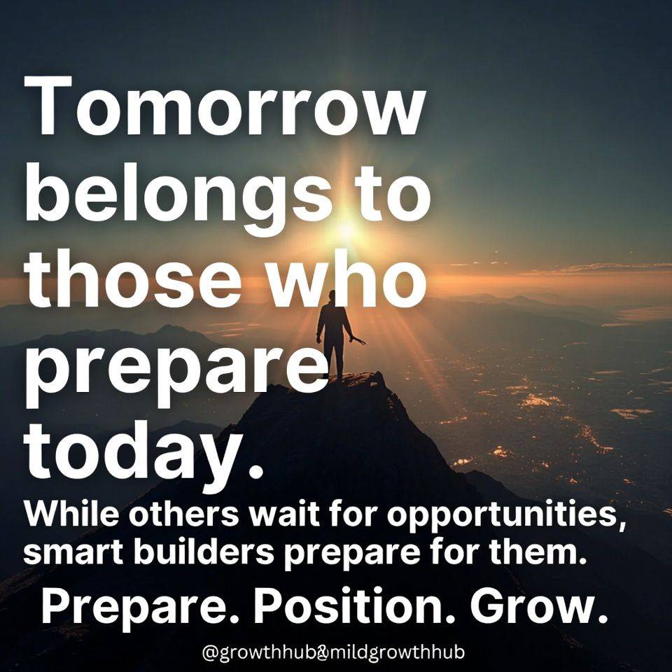 Tomorrow belongs to those who prepare today.
While others wait for opportunities, smart builders pr...
