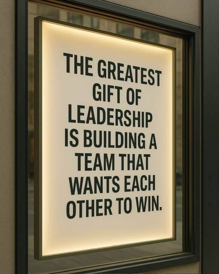 Let's lead by building each other 
Good morning 💥