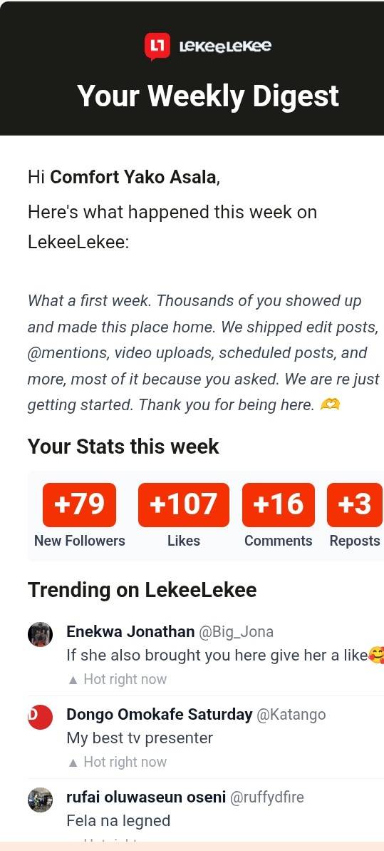 Hey @lekeelekee
What a week indeed ✨
Thank you for the digest. I must say it is insightful 💯
Than...