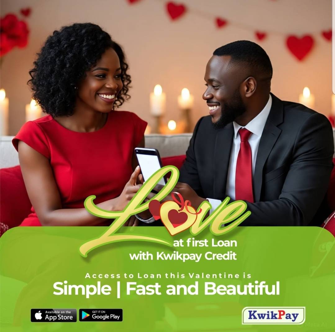 Love feels better when money stress is sorted ❤️
Get your first loan with KwikPay simple, fast, bea...