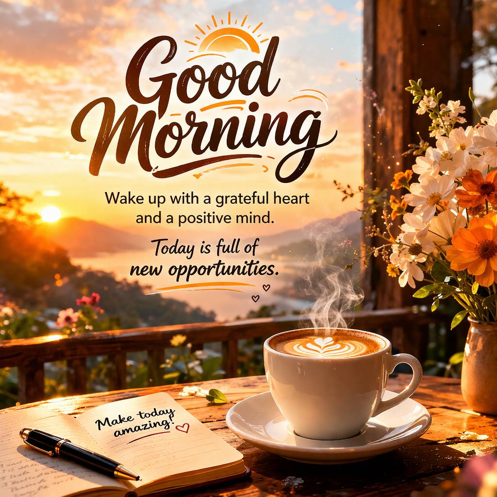 “Good morning—rise with purpose, walk in faith, and step boldly into today knowing everything you ne...