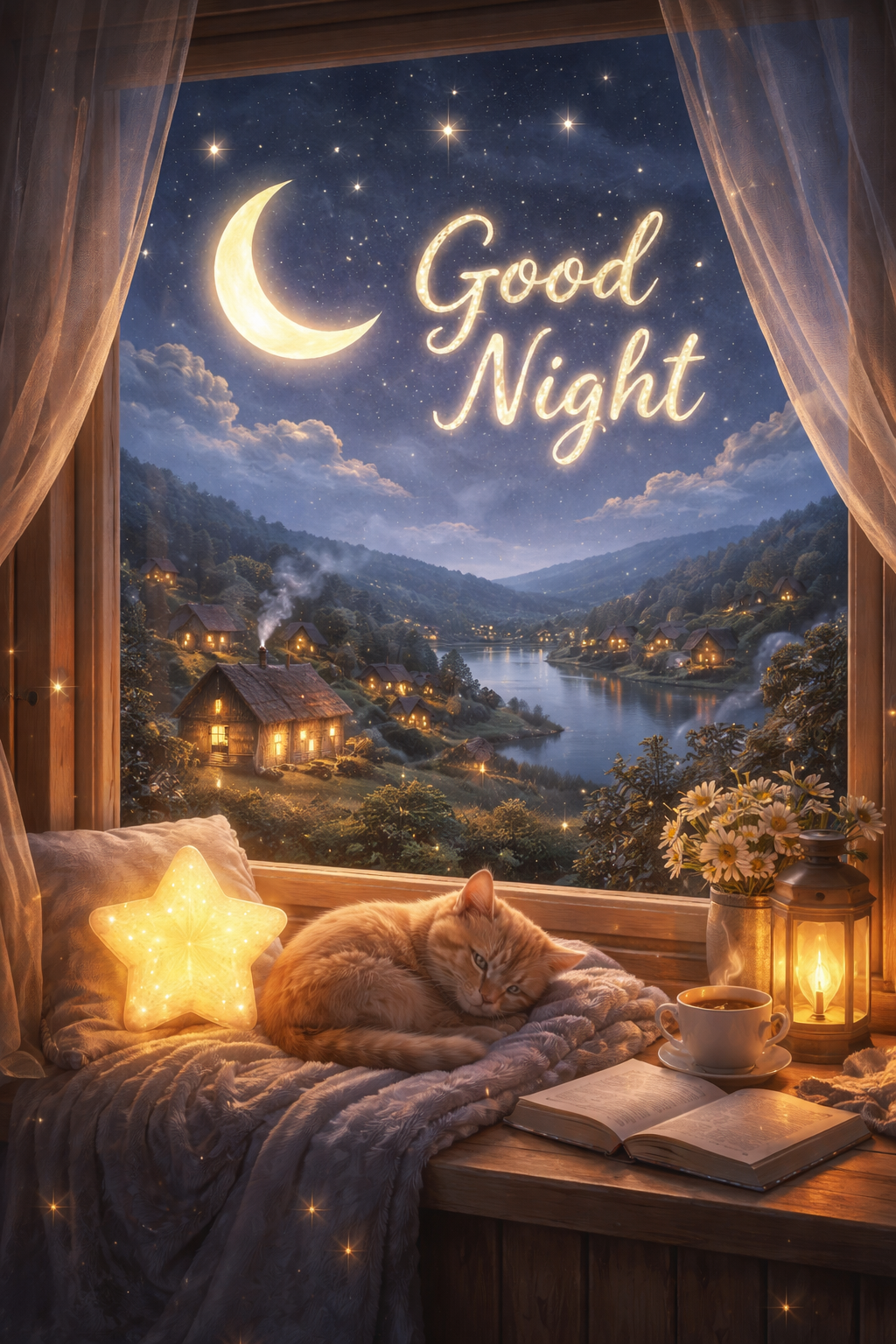 “May your dreams be gentle and your heart rest peacefully tonight.”