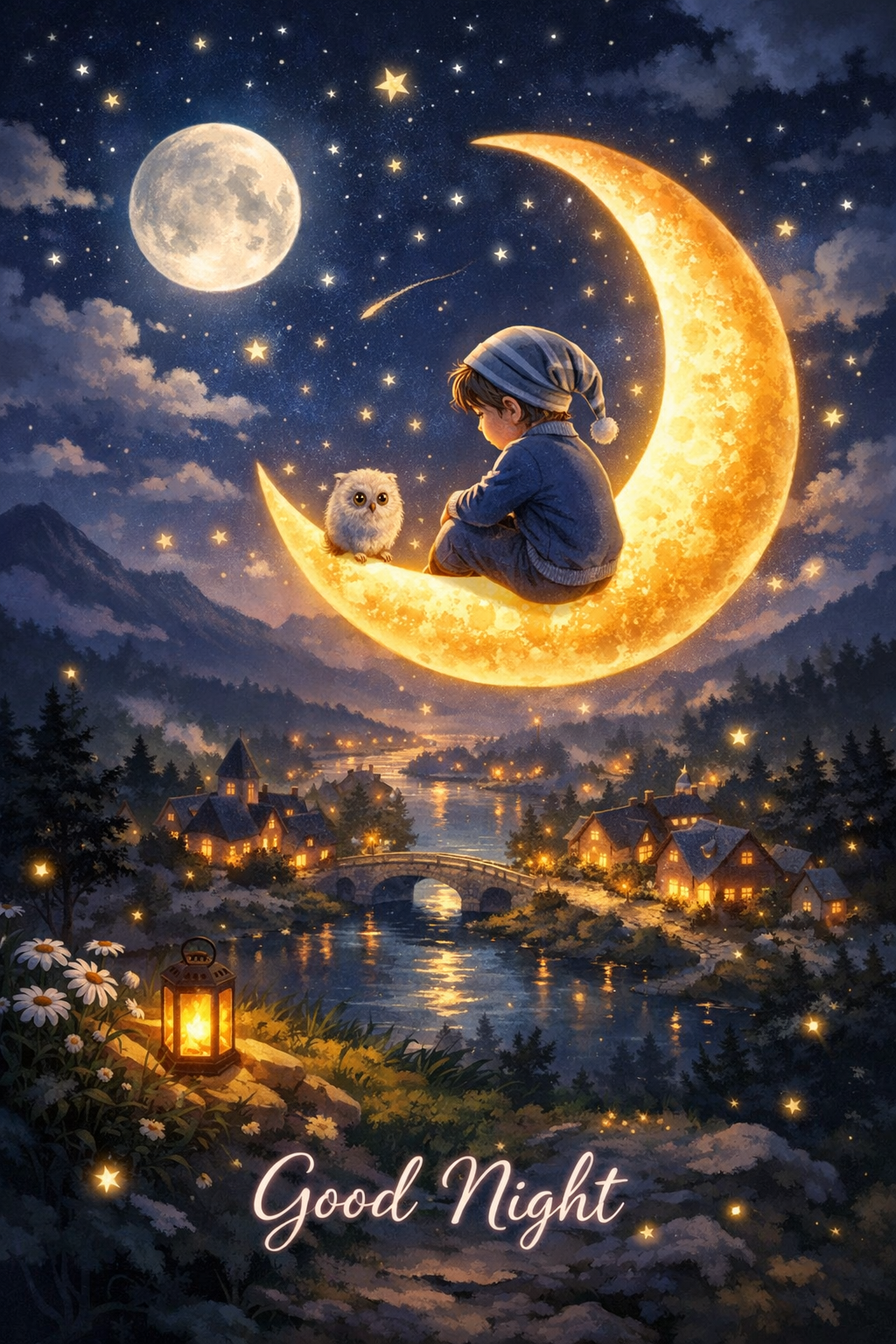 Good night ๐โจ
May your dreams be peaceful, your heart be light,
And tomorrow bring you joy and new...