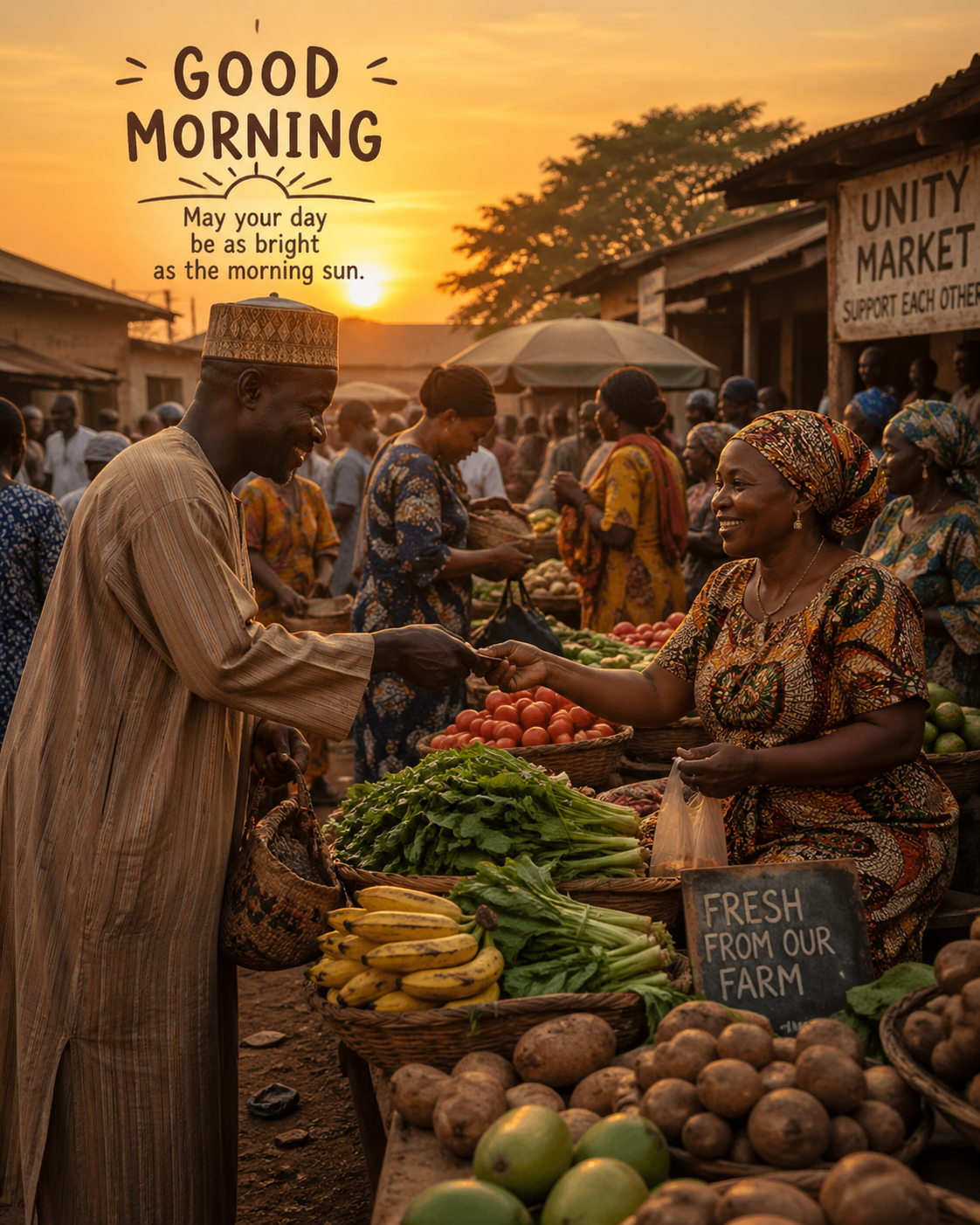 Good morning ๐
As the market wakes and the first voices rise, may your day open with favor, moveme...