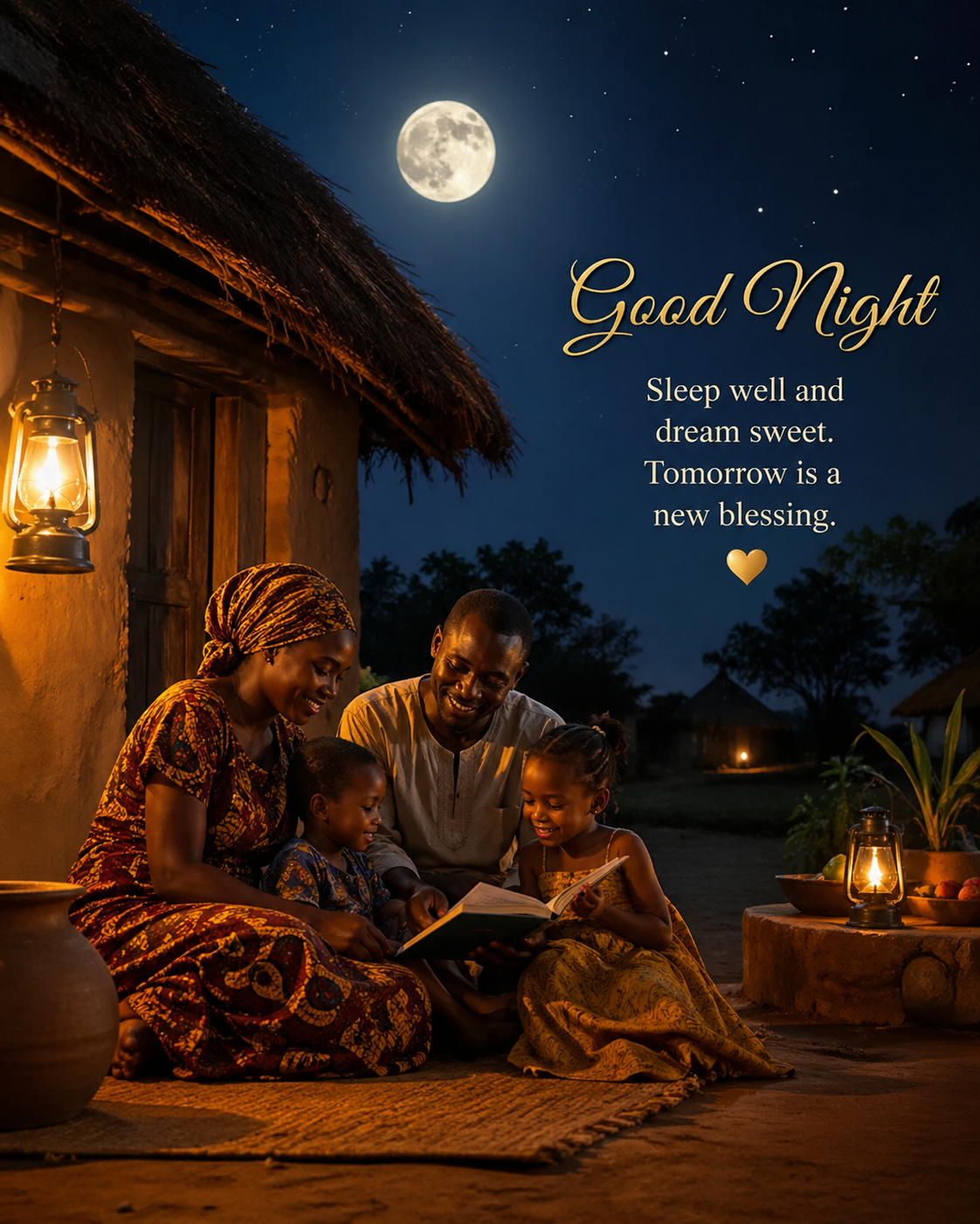 As the moon watches over the land, may your heart rest, your worries grow quiet, and tomorrow bring...