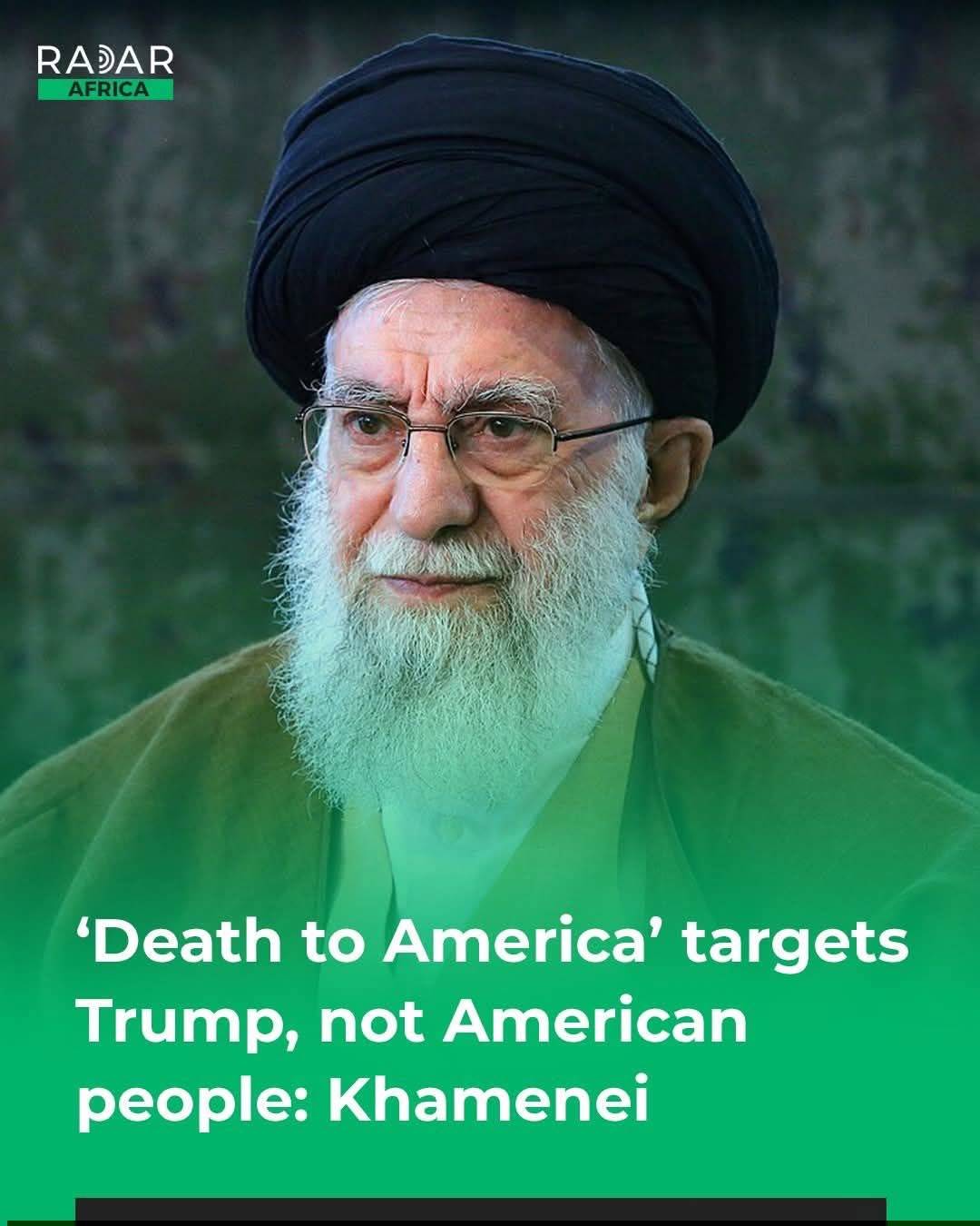 Iran's Supreme Leader Ayatollah Ali Khamenei told parliament that the slogan "Death to America" refe...
