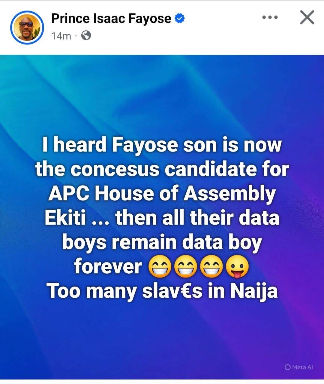 Post by Michael Oluwasegun Oyelayo