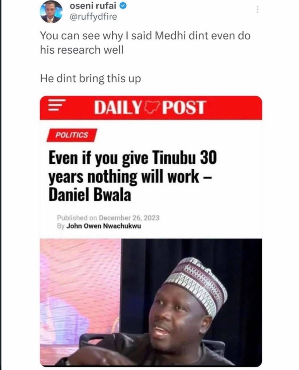 Post by Michael Oluwasegun Oyelayo
