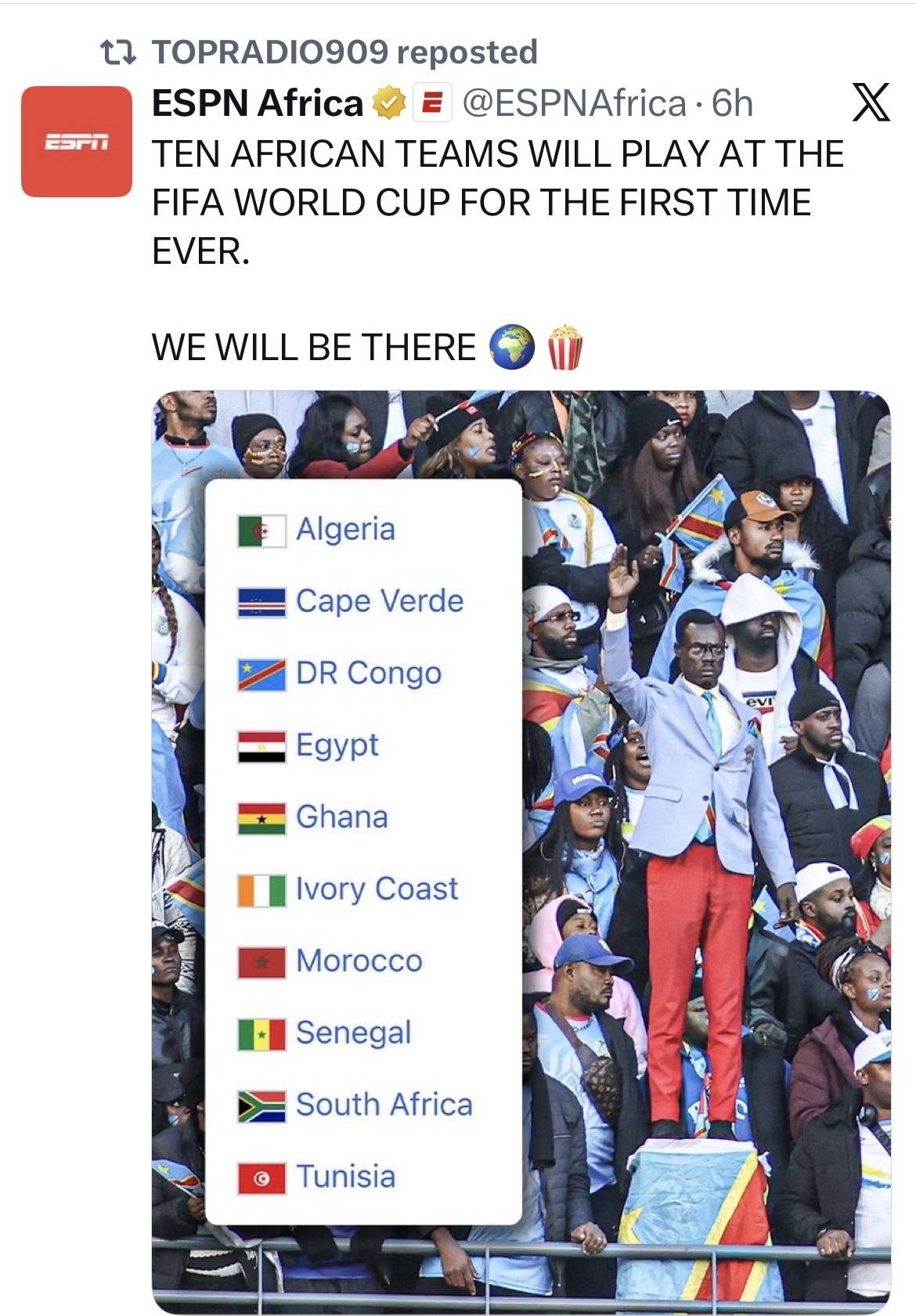 This is beyond shame for Nigeria ๐ณ๐ฌ not to be at this World Cup. 10 whole teams from the continent a...