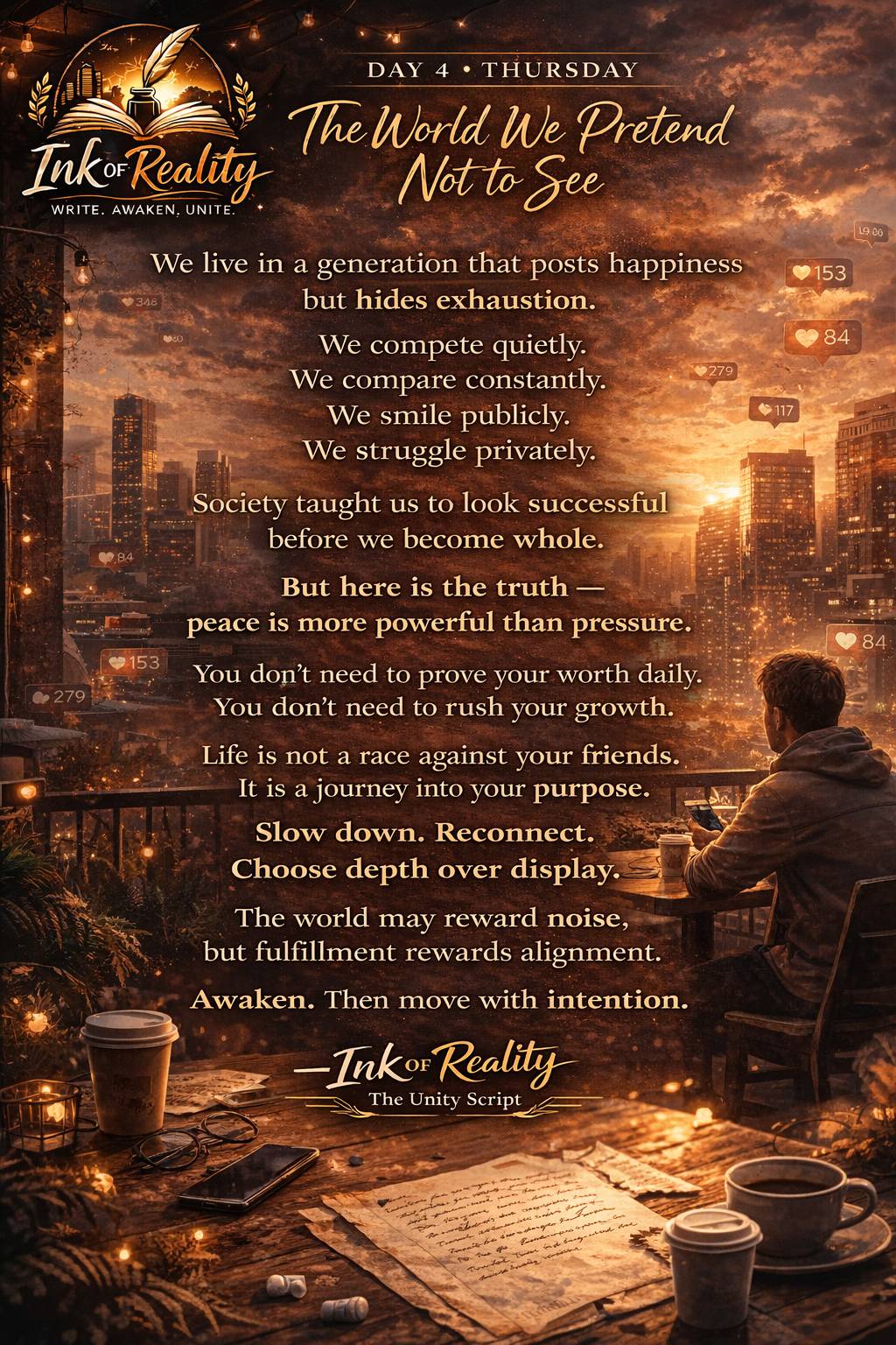 Ink of Reality – Day 4 (Thursday)
Theme: Social Reality (Awakening + Hope)
#Lekeelekee#inkofreality#...