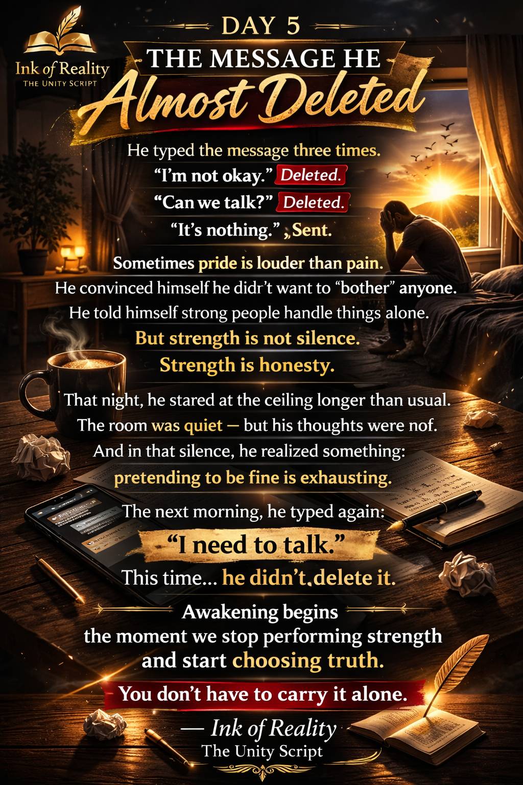 Ink of Reality.Day:5 Friday
Storytelling:The message he almost deleted
#Lekeelekee#InkOfReality #T...