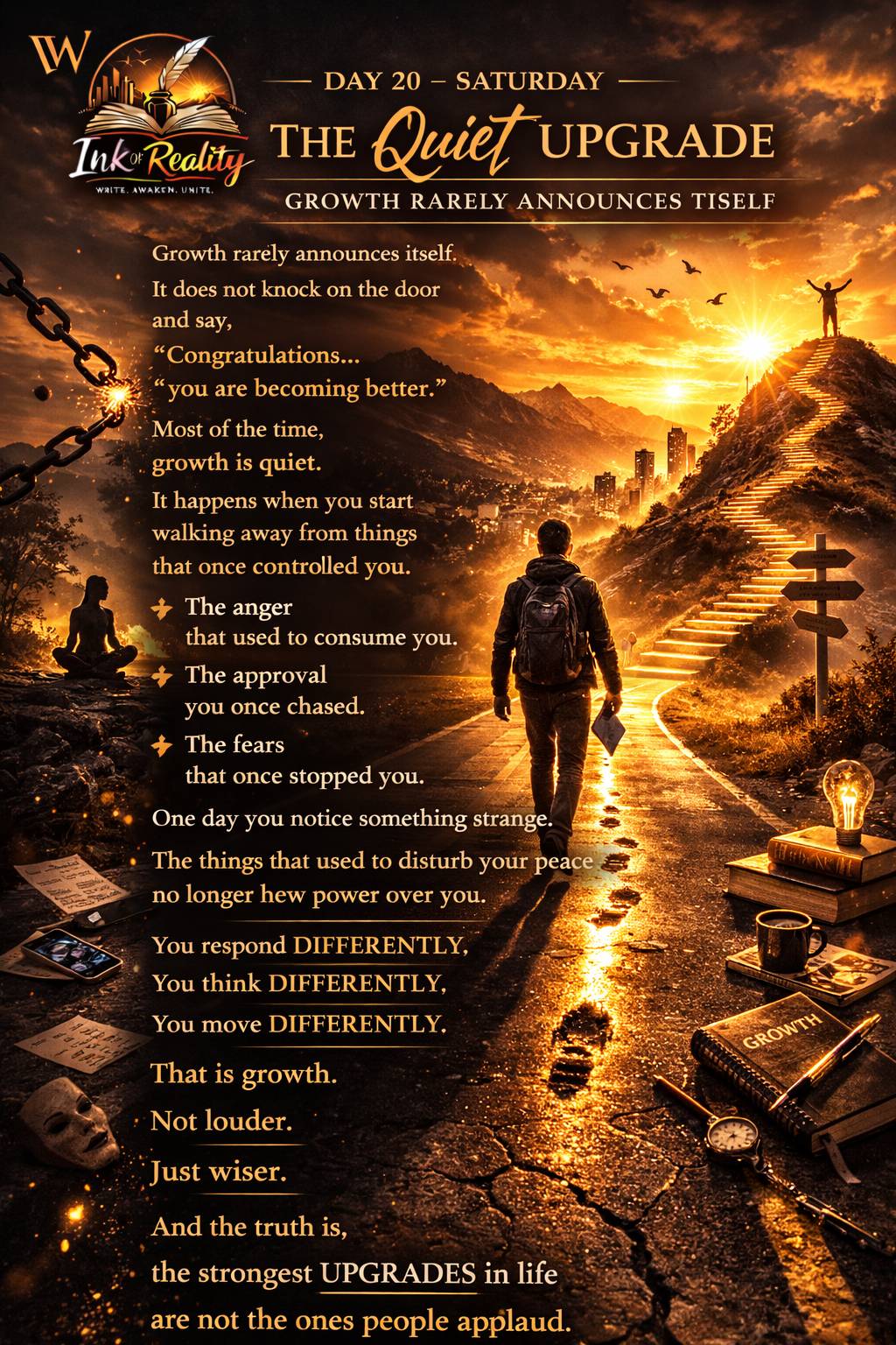Ink of Reality.day 20 Saturday
Personal Growth
Topic:The quiet upgrade
#lekeelekee#inkofrality#th...