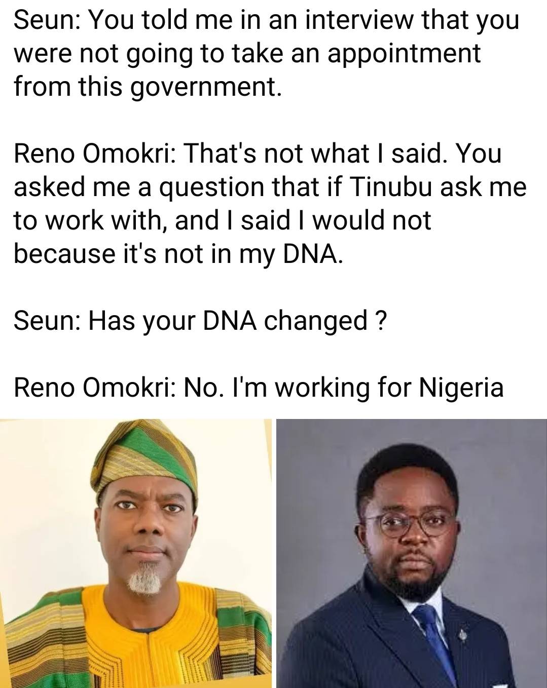Definition of confused and dented political integrity.
#LekeeLekee #copied #Mr_IJ