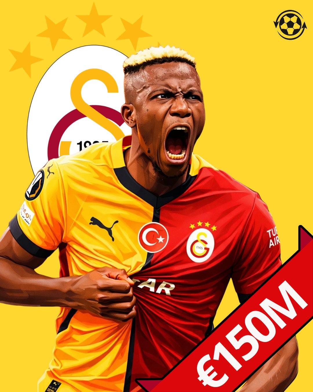 ๐จ Victor Osimhen's value has doubled since the 27-year-old Nigeria striker's โฌ75M transfer from Nap...