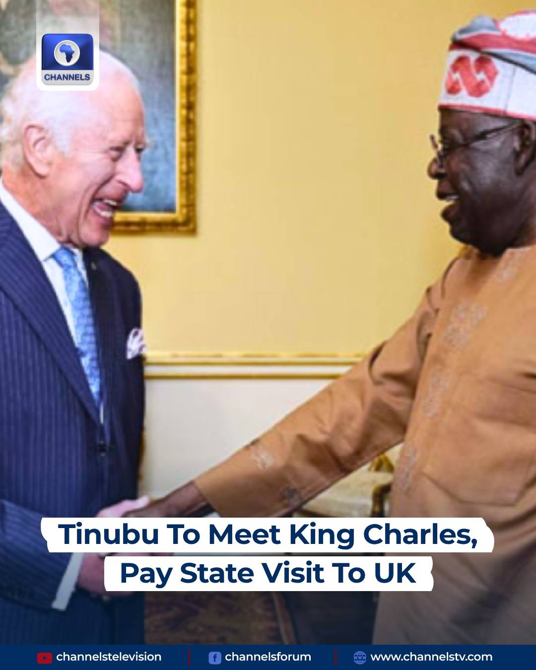 NEWS: President Bola Ahmed Tinubu is meeting King Charles.