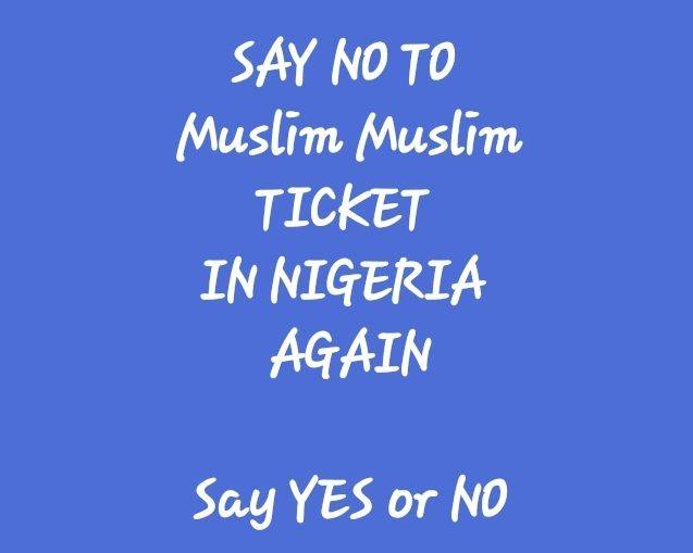 Never Again! Nigeria is for all...