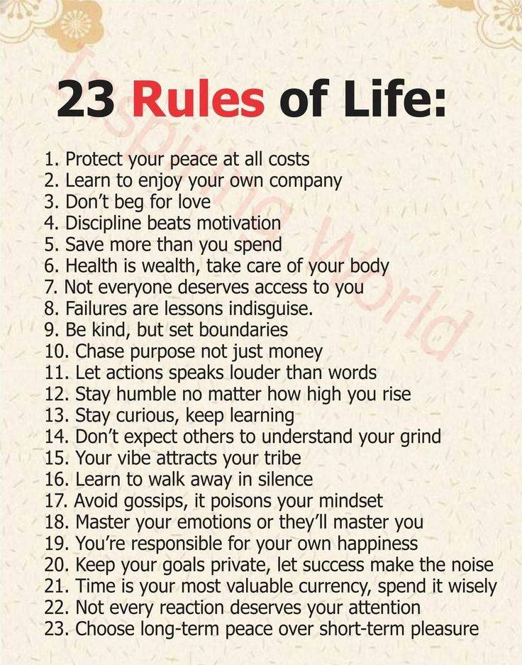 Rules of life!!!