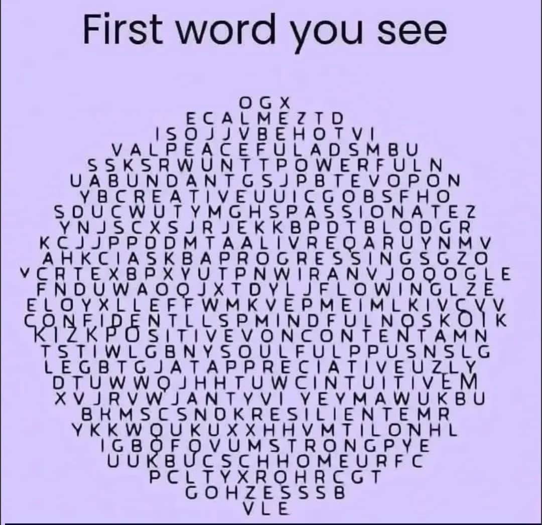 What is the first word you see??
@everyone