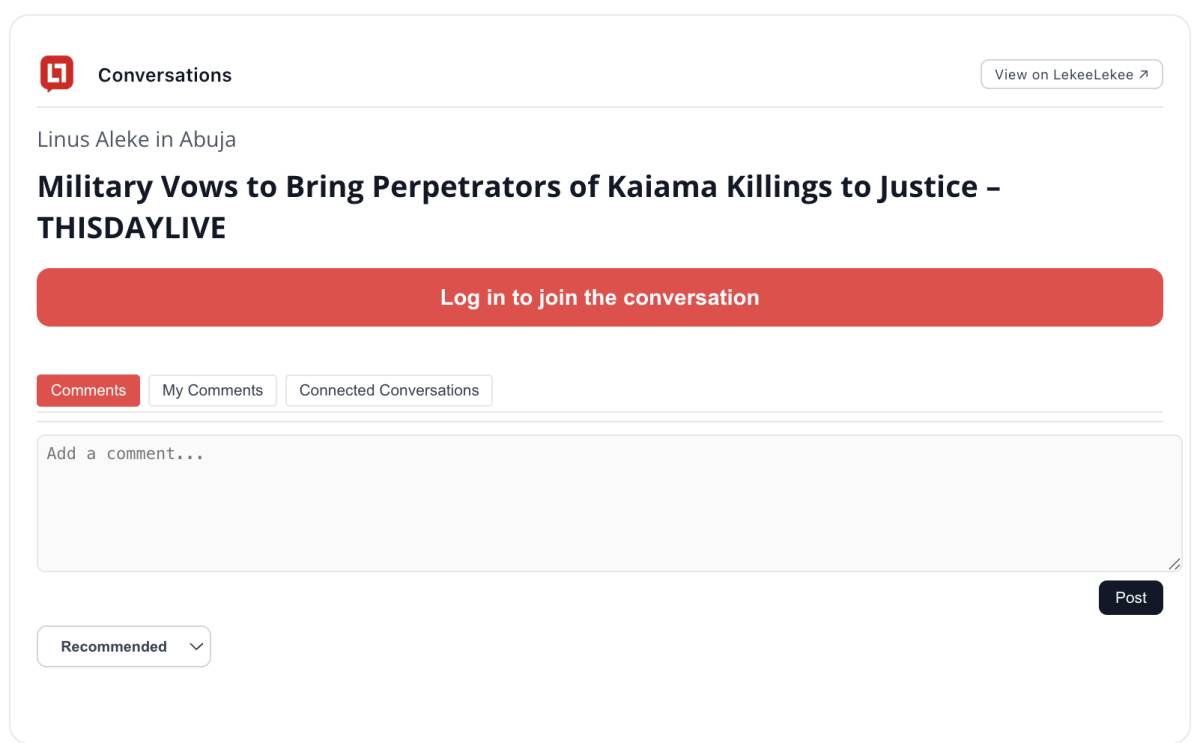 If you are on www.thisdaylive.com and comment on any of the stories, (at the bottom of the article),...