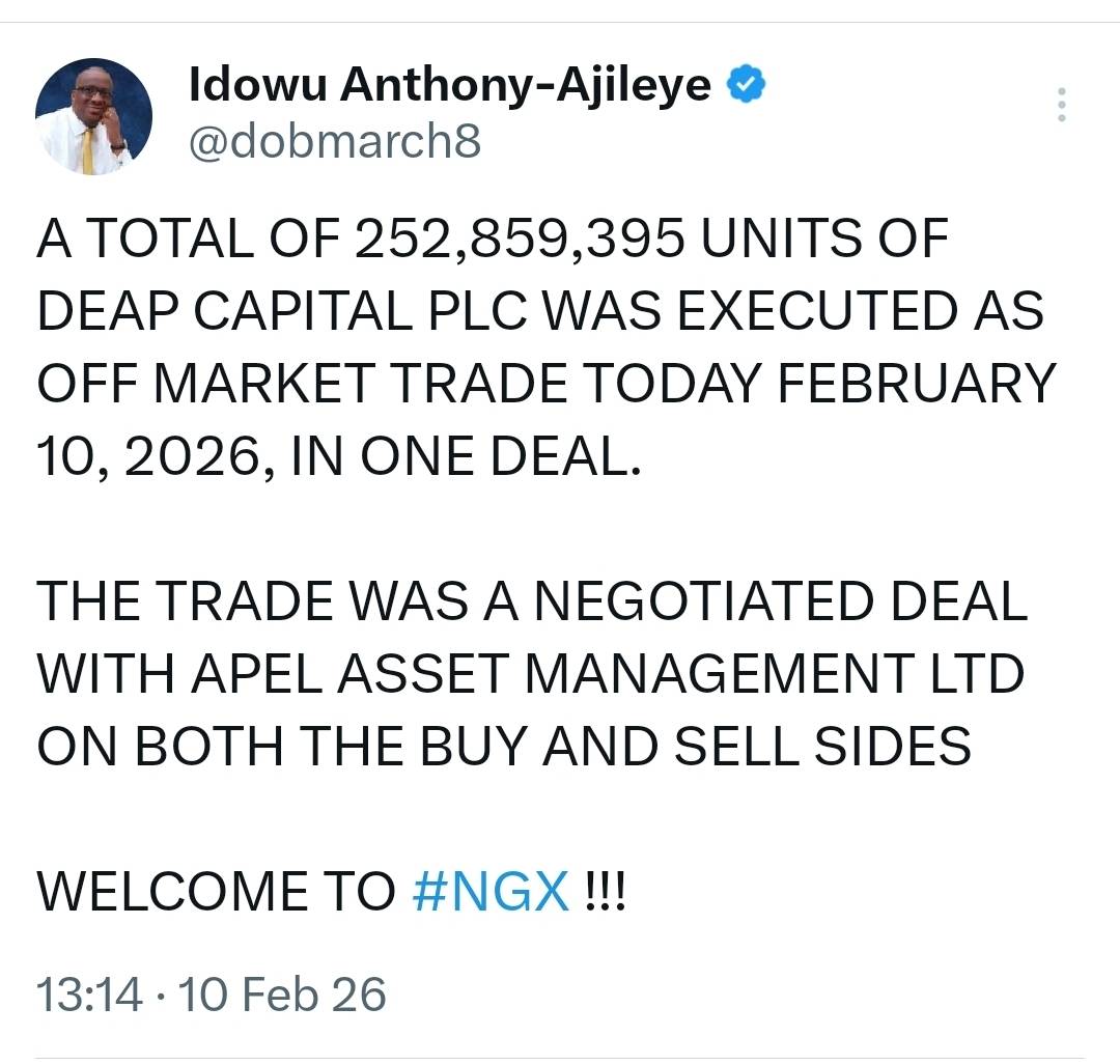 https://x.com/i/status/2021211236323512585
#NGX